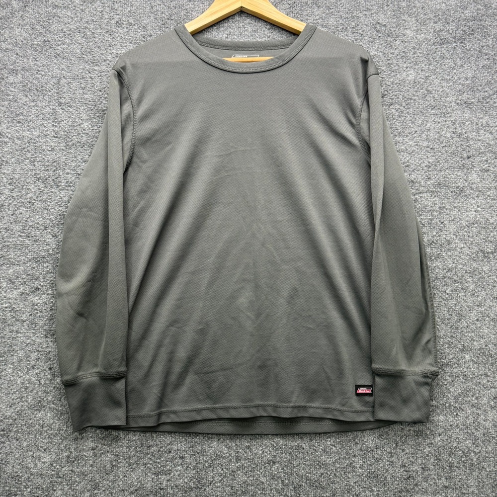 Genuine Dickies T-Shirt Mens M Charcoal Long Sleeve Moisture Wicking Athletic